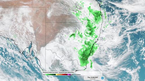 A huge swathe of thick could is hovering over much of eastern Australia.