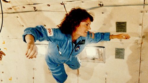 The crew included teacher Christa McAuliffe.
