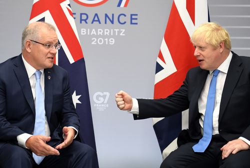 Scott Morrison says the world is paying attention to what Australia is doing after talking trade and strategic issues with leaders at the G7 summit in France.