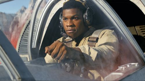 John Boyega has played Finn in The Force Awakens and The Last Jedi, and will reprise the role in the final film of the trilogy, to be released in 2019. (AAP)