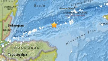 The earthquake struck off the coast of Honduras. (USGS)