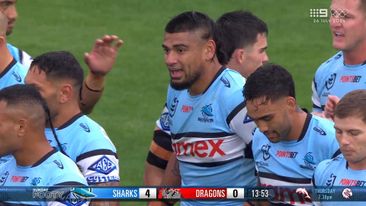 Sharks get first points with brute force