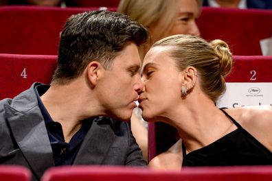 Colin Jost and Scarlett Johansson