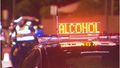 The driver of a red Holden Commodore mounted a footpath, rammed a police car and almost hit a Channel 9 camera man to avoid getting breath tested.