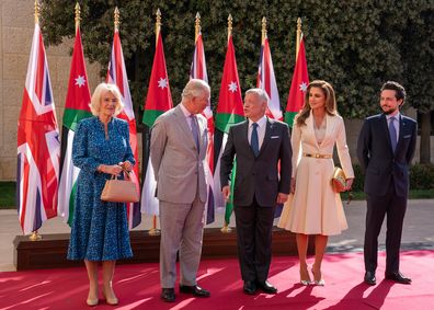 Prince Charles, Prince of Wales, and Camilla, Duchess of Cornwall with King Abdullah II, Queen Rania and Crown Prince of Jordan Hussein bin Abdullah