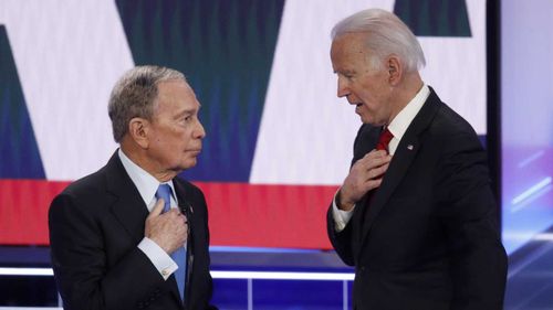 Joe Biden criticised Michael Bloomberg's record on civil rights.