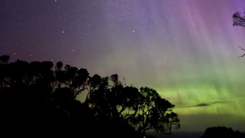 O prefeito do condado da Península de Mornington, Anthony Marsh, capturou a aurora australis do Cabo Schanck. 