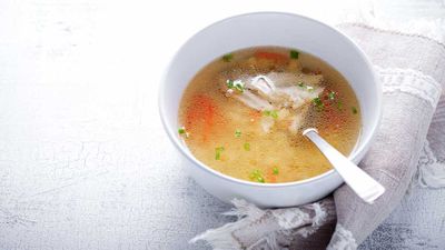 Recipe: <a href="http://kitchen.nine.com.au/2017/05/13/20/56/susie-burrell-immune-boosting-chicken-and-mushroom-soup" target="_top">Susie Burrell's immune-boosting chicken and mushroom soup</a>