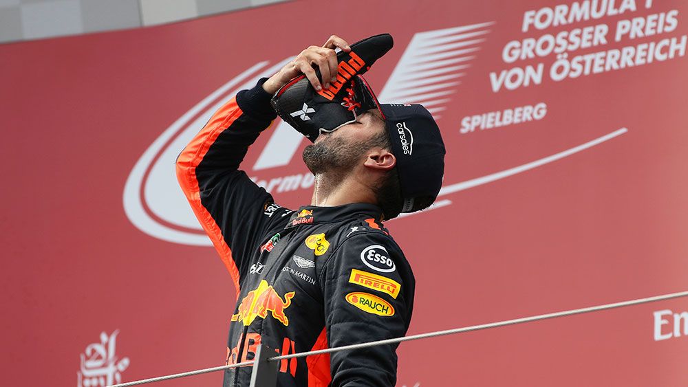 Formula One driver Daniel Ricciardo could give 'shoey' the boot