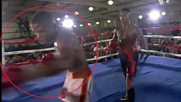Frightening moment boxer forgets where he is