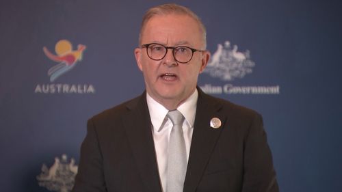 Prime Minister Anthony Albanese speaks from China.