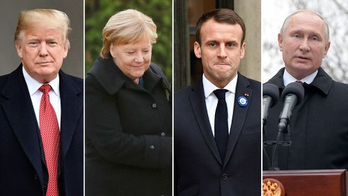 In addition to Mr Macron and Mr Merkel, Donald Trump, Vladimir Putin, and the UN Secretary-General Antonio Guterres will all attend the Armistice Day commemmorations hosted by France.