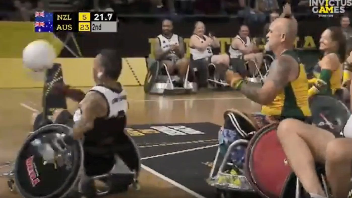 Anzac spirit shines through during wheelchair rugby match at Invictus Games