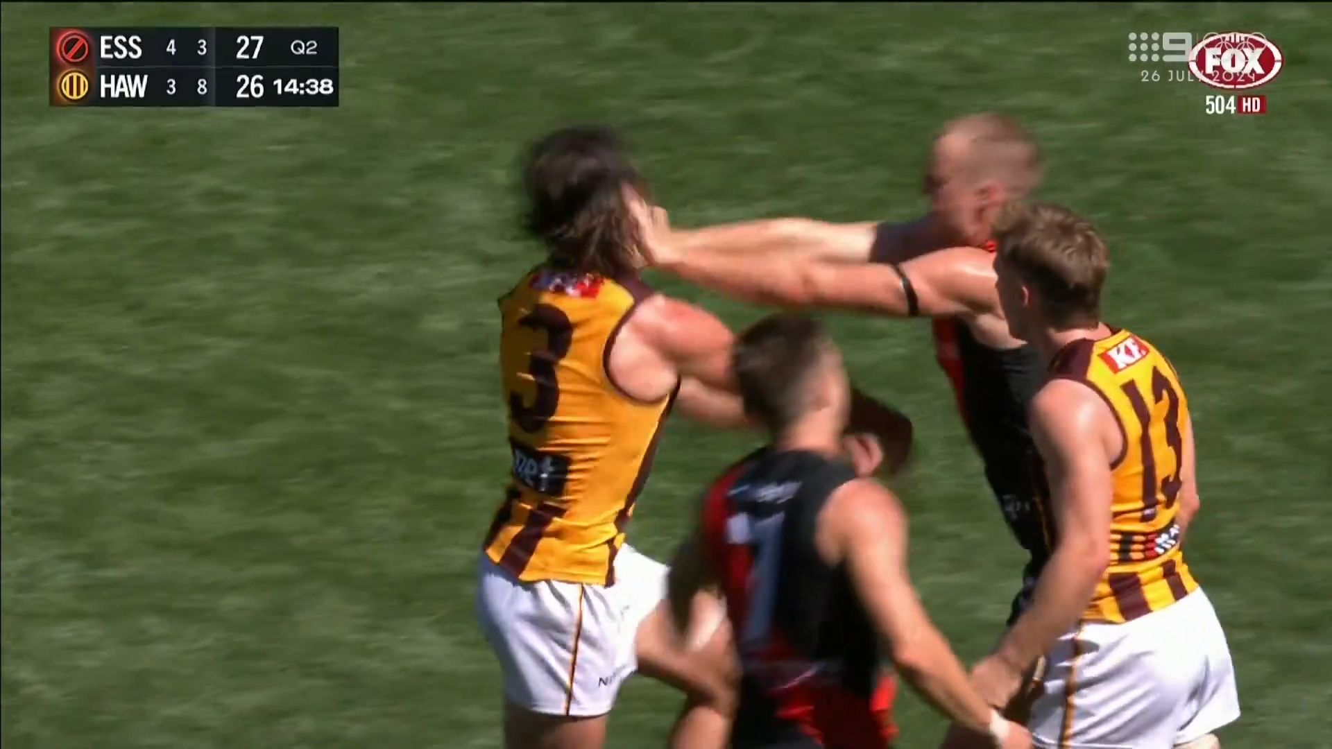 Hawthorn to challenge James Sicily's one-match ban after kicking incident against Essendon