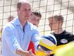 Prince shows off his volleyball skills on beach visit