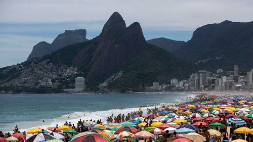 A dangerous new strain of coronavirus is not keeping Brazilians away from the iconic Ipanema Beach.