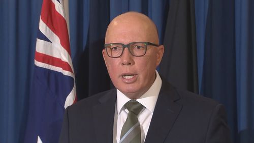 Peter Dutton addresses reporters after Julian Leeser's resignation from the shadow front bench.
