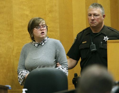 Sept. 29, 2017, file photo, Morgan Geyser, one of two Wisconsin girls charged with stabbing a classmate multiple times in 2014 to impress the fictitious horror character Slender Man. 