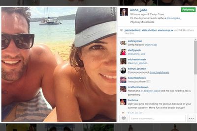 @aisha_jade: It's the day for a beach selfie @travisjake_ #SydneysTourGuide