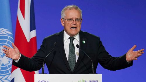 Scott Morrison has not denied a text message from Emmanuel Macron was leaked from his office.