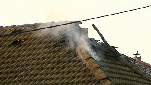 The fire is believed to have started in the rear of the house. Picture: 9NEWS