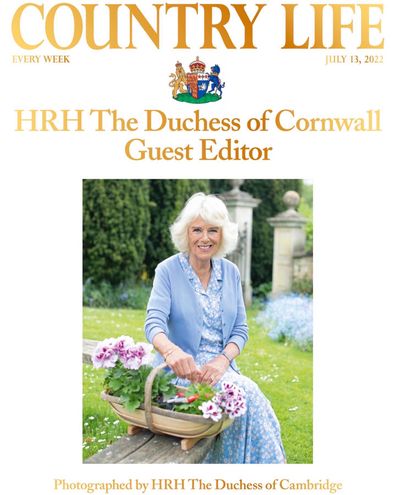Camilla, Duchess of Cornwall is on the cover of the commemorative issue of Country Life Magaine, which she guest edited