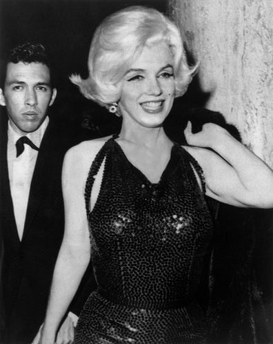 Kardashian put on Monroe's dress from the 1962 Golden Globes and even had the statue in hand that Monroe won that night.