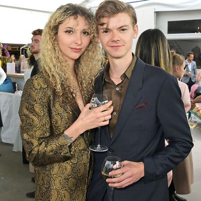 Gzi Wisdom and Thomas Brodie-Sangster attend The Gentleman's Journal Summer Party at Masterpiece London on July 2, 2019 in London, England.  