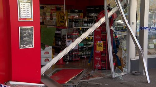 The Liquorland was left with significant damage after the ram-raid.