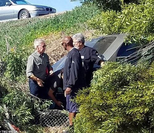 Harrison Ford and a friend were driving on the highway when they spotted the accident.