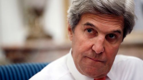 Donald Trump attacked John Kerry after reports that the former secretary of state was quietly promoting the Iran nuclear deal. (AAP)