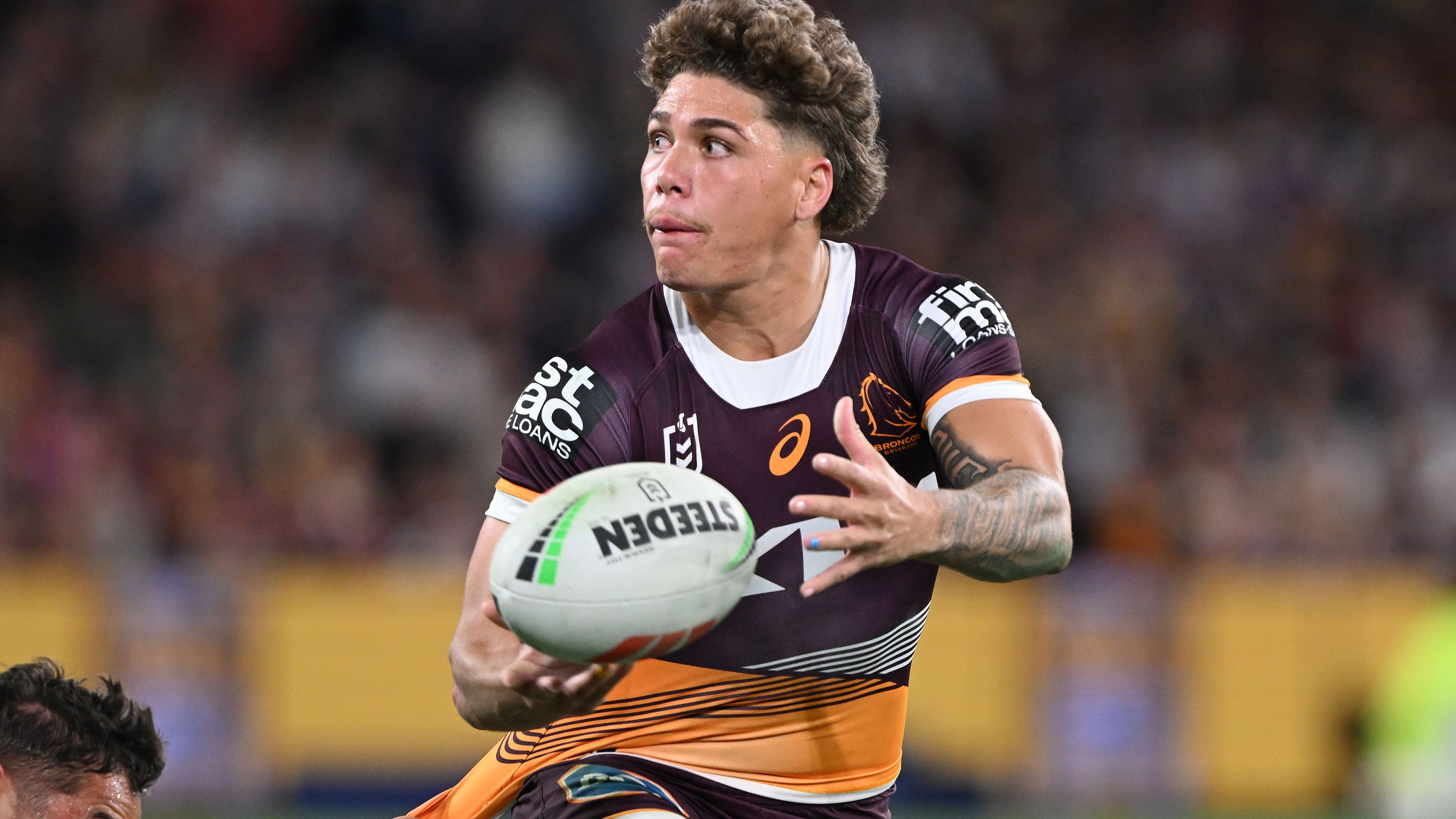BRISBANE, AUSTRALIA - SEPTEMBER 23: during the NRL Preliminary Final match between the Brisbane Broncos and New Zealand Warriors at Suncorp Stadium on September 23, 2023 in Brisbane, Australia. (Photo by Bradley Kanaris/Getty Images)
