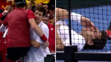 Bizarre collision mars Davis Cup