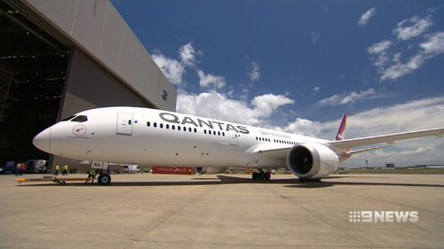The first commercial Dreamliner flight landed in Brisbane today. (9NEWS)