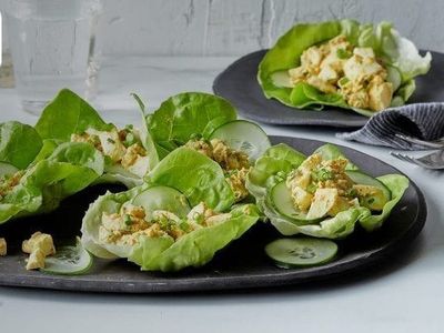 Charles' curried egg salad wraps