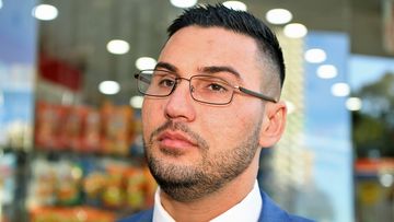 Salim Mehajer during a break at the Downing Centre Local Courts in Sydney, Friday, June 22, 2018.