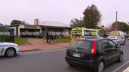 Police said a large number of people were inside the home at the time. (9NEWS)