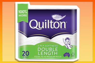 9PR: Quilton 3-Ply Double Length Toilet Tissue, 20 rolls