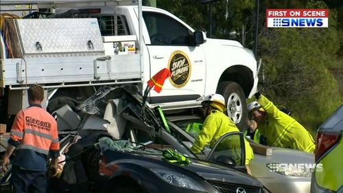 Police said the ute's occupant may have been a drug driver. Picture: 9NEWS