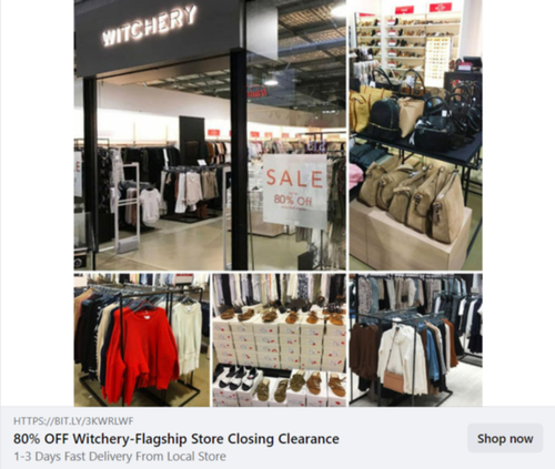 Witchery fashion label targeted by social media scam