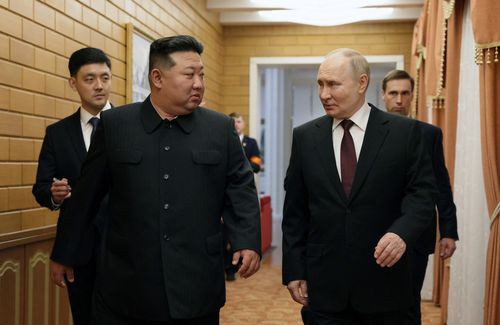 Kim Jong Un ve Vladimir Putin, Kuzey Kore'yi ziyaret ederken.