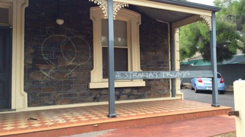 Office of South Australian Senator Cory Bernardi vandalised by protesters