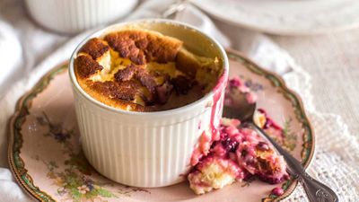 Recipe: <a href="http://kitchen.nine.com.au/2017/02/21/13/32/berry-delicious-pudding" target="_top">Montrose Berry Farm's berry delicious pudding</a>