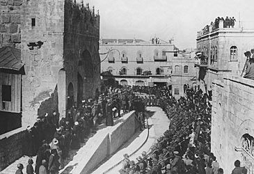 Which army captured Jerusalem in 1917?