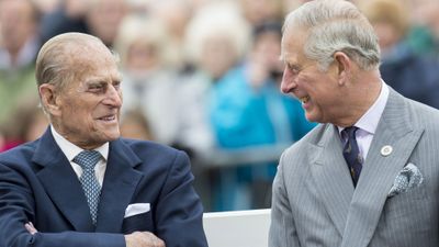 Prince Charles and his father, Prince Philip, 2016.