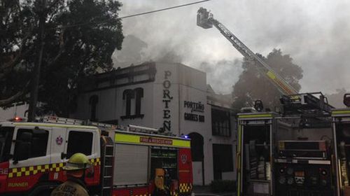 A fire has broken out a Sydney restaurant Porteno. (Fire and Rescue NSW)