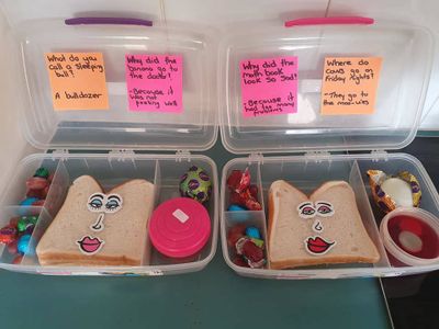 Mum's epic lunchbox creations for April Fool's Day