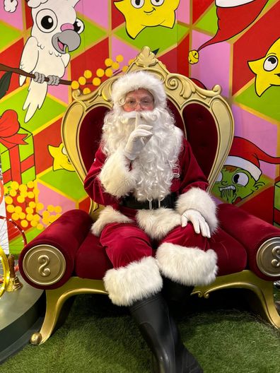 Wayne as Santa at Marrickville Metro.