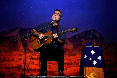 John Williamson on January 25, 2014 in Tamworth, Australia. The Tamworth Country Music Festival is an annual event held in Tamworth to celebrate Country music and its heritage.