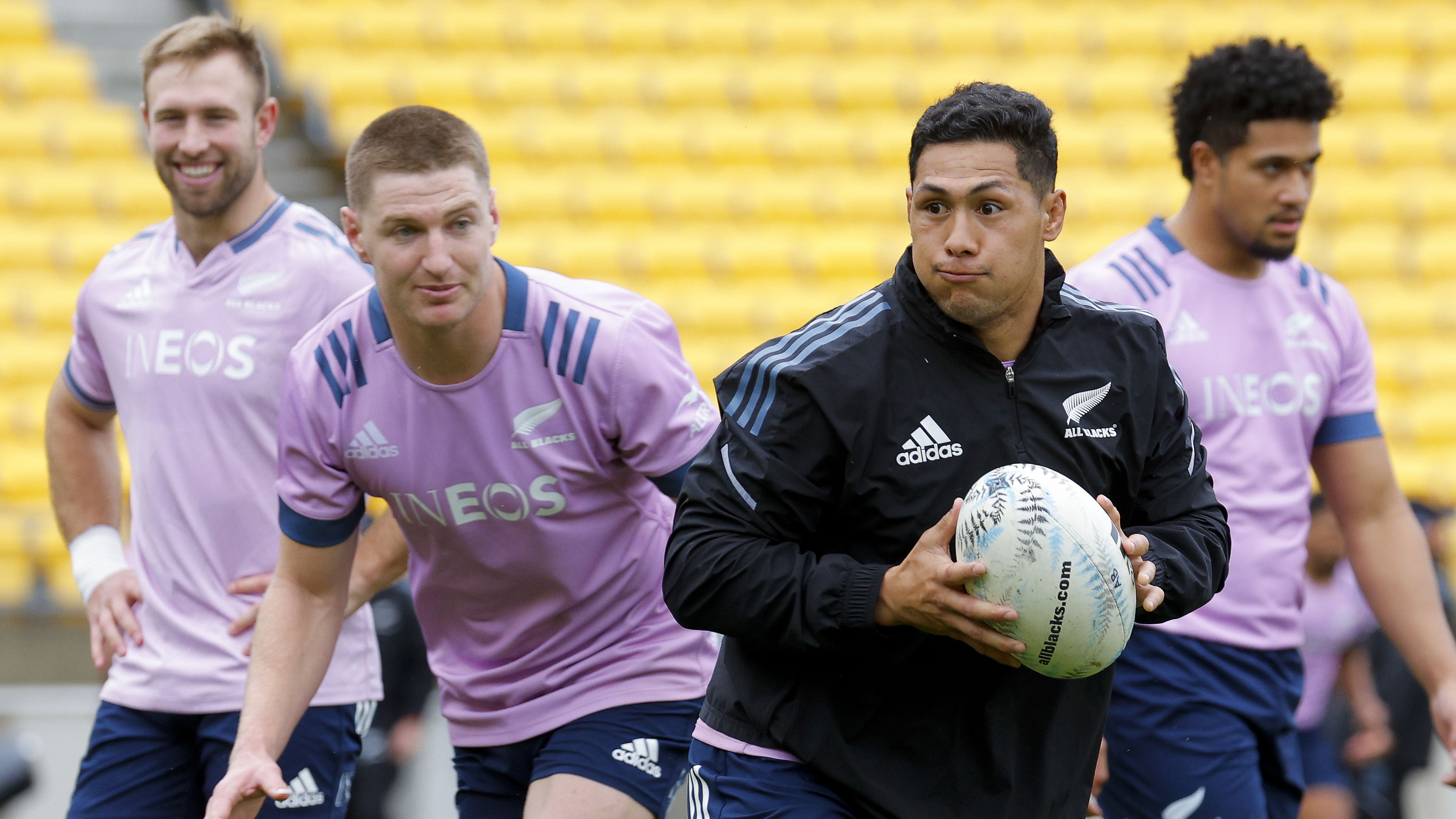 Roger Tuivasa-Sheck in action during an All Blacks training session.